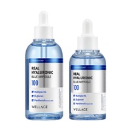 Wellage Real Hyaluronic Blue Ampoule – 100H Moisture for Glowing Glass Skin