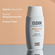 ISDIN FOTOULTRA 100 ISDIN ACTIVE UNIFY COLOR FUSION FLUID SPF50+ ป้องกันแสงแดดประสิทธิภาพสูง ครีมกัน