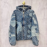 LOUIS VUITTON CLOTHES JACKET NIGO PATCHWORK HOODIE DENIM JACKET #46
