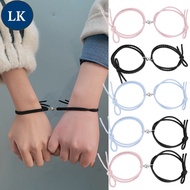 LK 1/2Pcs Simple Couple Bracelet Rope / Handmade Magnetic Bangles / Lovers Matching Friendship Brace
