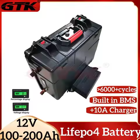 GTK BMS 4S 12V 100Ah 120Ah 150Ah 180Ah 200Ah Lithium LiFepo4 Battery with Bluetooth for 1KW Fishing 