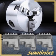 [Sunnimix2] 3 Pieces Three Jaw Chuck Jaw, Carbon Steel Lathe Drilling Jaw Internal