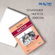 MayArt DroiArte Wire-O Sketch Drawing Book 200gsm A3/A4 Buku Lukisan Lakaran Wire-O