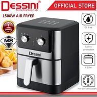 DESSINI ITALY 6L Electric Air Fryer Convection Oven Toaster Timer Oil Free Roaster Breakfast Machine