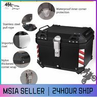 【MY】Top Box Aluminium Motorcycle 45L Motorcycle Box Storage Top Box Extra Trunk SANDAR BELAKANG SUITABLE FOR TOP BOX AL