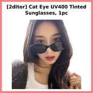 [2ditor] Cat Eye UV400 Tinted Sunglasses, 1pc / Korean Cat Eye Sunglasses / UV400 Protection by Seou