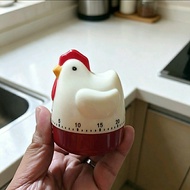 Japanese Hen Shaped Kitchen Timer — Cute Mechanical 55-Minute Timer