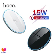 Hoco CW6 Pro แท่นชาร์จไร้สาย 15W ฟาสชาร์จ ชาร์จเร็วแรง ชาร์จมือถือ หูฟัง สำหรับ iPhone 12 Pro Max / 12 Pro / 12 / 12 Mini / 11 / Xs / X Powerful Wireless Fast Charger