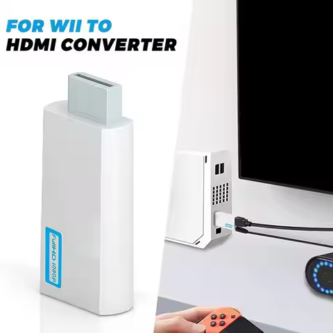 For WII to HDMI Converter - HD Game Console Adapter WII2 HDMI High-Definition Video Audio Transmissi