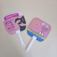 Breast Cancer Early Detection Fan - Breast Cancer Souvenir Fan - Cancer Educational Fan