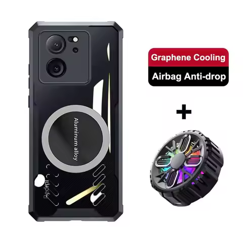 For Xiaomi Mi 13T Pro Case Mi13T Pro Aluminum Alloy Heat Dissipation Breathable + Radiator For Redmi