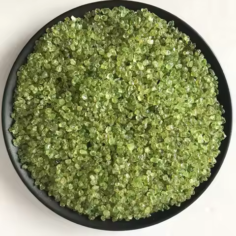 100g 2-4mm Natural Stone Perido Quartz Olivine Green Crystal Mineral Specimen Rock Chip Gravel Rough