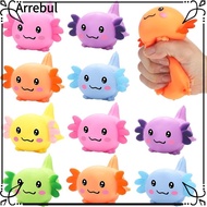 ARREBUL Squishy Stress Glitter, Glitter Sugar Filled Axolotl Squishy Toys,  Cute Shape Soothing Text