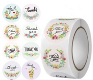 Gratis Ongkir – 1 Roll Stiker Thank You / Sticker Thank You Bulat / 500 PCS Stiker Thank You