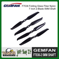 Gemfan F7036 Folding Glass Fiber Nylon 7in 2-Blade 5mm shaft Propeller for FPV Drones