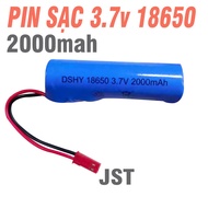 Pin sạc 3.7v 18650 dung lượng cao 1200mah /2000mAh cổng nối SM /JST
