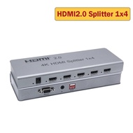 4K HDR HDMI 2.0 Splitter 1X2 1X4 1X8 4K 60Hz HDMI กระจาย1 In 4ออกพร้อม HDR และ HDMI CEC RS232สำหรับ 