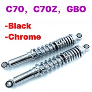 HONDA C70Z REAR ABSORBER CHROME/BLACK - 330MM (SR) C70 Z C70Z C70 GBO J GBOJ ABSORBER ABSOBER MONOSH