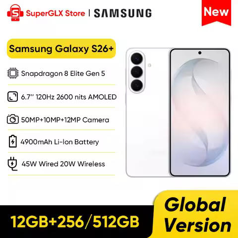 Samsung Galaxy S26+ 5G Smartphone Snapdragon 8 Elite Gen 5 6.7" Dynamic 120Hz AMOLED 2X Screen 4900m