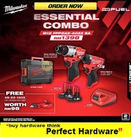 Milwaukee M12 Essential Combo M12 FPP2A2-402X SA / Zero Hero M12 FPD 13mm FUEL Percussion Drill