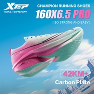 【XTEP】160X6.0PRO | Kasut Marathon Lelaki Champion Running Shoe GT700 Gold Carbon Plate Marathon Race