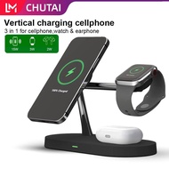 5 In 1 Wireless Charger Stand สำหรับ iPhone 11/12 Pro Max Qi 15W Fast Charging Induction Chargers สำหรับ Apple Watch 6 5 4 AirPods Pro Night Light Multi-Function Wireless Charger