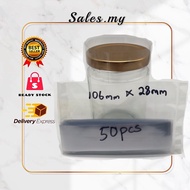 50pcs Plastic Sealer Wrap Film /PVC Heat Shrink Bands For Jar /Bottle glass jar