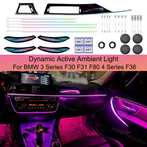 Dynamic Active Ambient Lighting For BMW 3 Series F30 F31 F80 4 Series F36 Upgrade Accessories Atmosp
