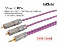 ［Designed for Audiophiles］3.5mm to RCA Cable, 3.5mm轉RCA訊號線