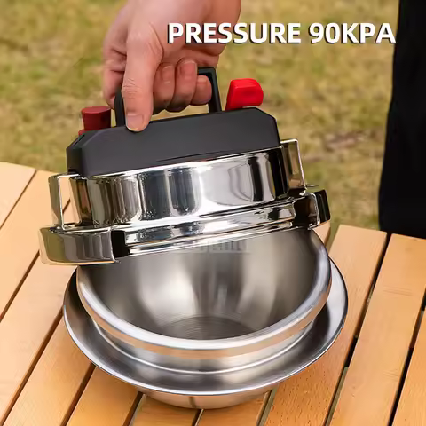 Mini pressure cooker 1.2L Portable pressure cooker Camping home induction cooker cooking pot