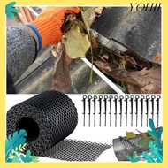 YOHII Gutter Leaf Prevention, Anti-Falling  15cm×6m Mesh Guard,  Plastic Garden Bird Fence From Leav