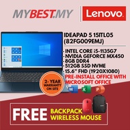 LENOVO IDEAPAD SLIM 5 15ITL05 82FG009EMJ (BLUE) LAPTOP (i5-1135G7,8GB,512GB SSD,15.6" FHD,MX450 2GB,