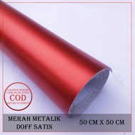 Stiker Skotlet Merah Satin Metalik Doff Motor NMAX PCX Vario  (Ukuran 50Cm x 50 Cm)