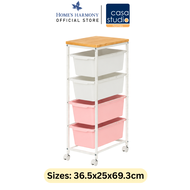Casa Studio Daaling 4 Tier Kitchen Trolley | Space Saving | Multi-Purpose | Modern Design | Modern D