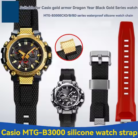 For Casio G-SHOCK MTG-B3000 Series Silicone watchbands MTG B3000 Resin Rubber watch strap Stainless 