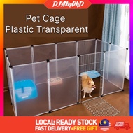 DIMAOND Pet Dog Cage Plastic Transparent Fence DIY Kennel House DIY Multi-Functional Transparent Pet Fench