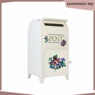 [SunnimixMY] European Post Box Floral Design Vintage Mailbox Spacious Mailbox for Outdoor