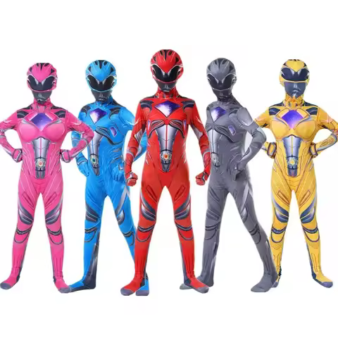 Rangers Costume Power Mecha Five Beast Cosplay Anime Halloween Costumes For dMask Carnival Party Jum
