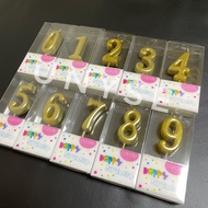 [ Gold ]  SG Seller INSTOCKS! Number Candles 0 1 2 3 4 5 6 7 8 9 Happy Birthday Cake Toppers Anniver