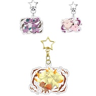Pokemon Acrylic Mica keychain Ninetales Vulpix Nidoking Clefairy decorative accessories bookbag back