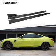 On sale Carbon Fiber Side Skirts Rocker Panels for BMW 4 Series G82 G83 M4 Coupe 2021 + Car Side Ski