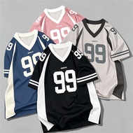 Viral Casual Wear Free Custom Number 99 Simple Design Short Sleeve Jersey,Unisex for Men Women Daily