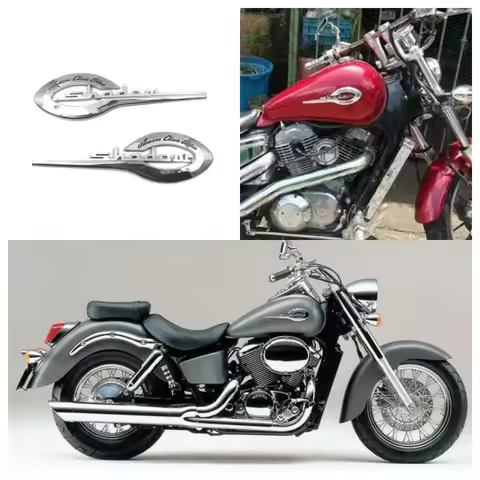For Honda Shadow ACE VT VTX 400 500 600 750 1100 3D 2 Pcs Motorcycle Emblem Badge Fuel Gas Tank Stic