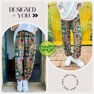 Quần lanh voi thổ cẩm bo gấu - Quần Alibaba nam nữ phom rộng Nhiều Màu cực đẹp - Hugo Shop