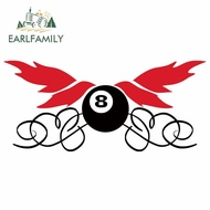 EARLFAMILY 13cm x 5.8cm for Pool 8 ball Personality Car Stickers DIY Vinyl Waterproof Car Accessorie
