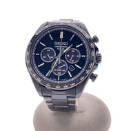 SEIKO Men's Watch Solar Analog Stainless Steel BLK V175-0FA0