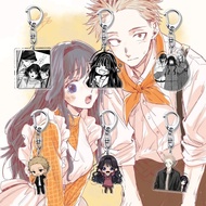 Anime keychain Fragile Fragrance Kaoru Hana wa Rin to Saku acrylic printed with Kaoruko Waguri Rinta