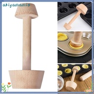 AKIYAMAMIOAQ Egg Tart Tamper Wood Hot Sale  Pastry Pusher Pastry Pusher