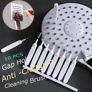 10Pcs/Set Shower Head Cleaning Brush White Small Brush Pore Gap Clean Anti-clogging Tool Kitchen Toilet Phone Hole Brush