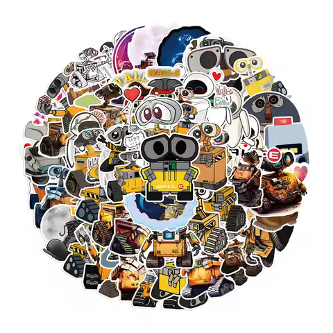10/50pcs Kawaii Robots Eve Wall E Stickers Funny Cartoon Sticker for Skateboard Notebook Wall Bike C